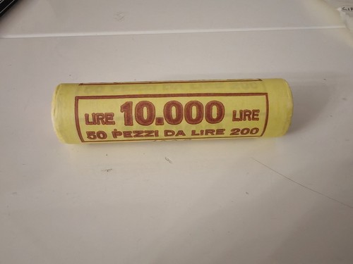 Rotolino banca 200 lire anno - rotolino,