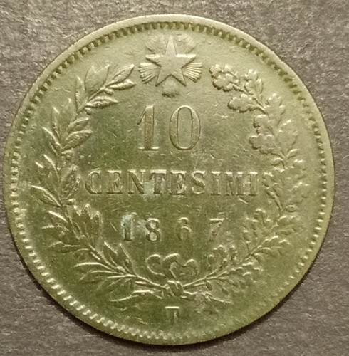 Centesimi lire valore - centesimi, 1867