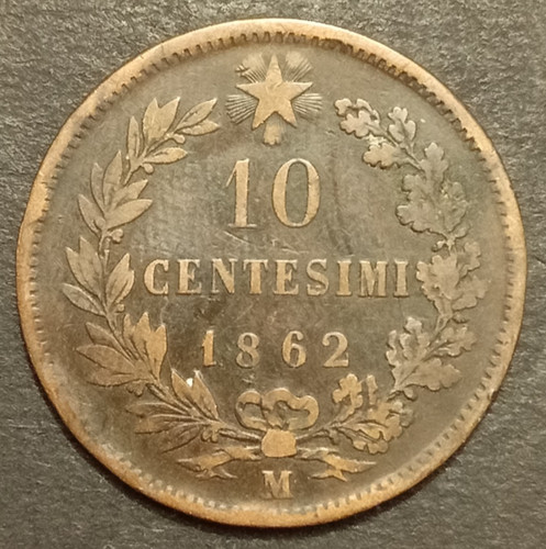 Centesimi lire valore 1862 - 10,